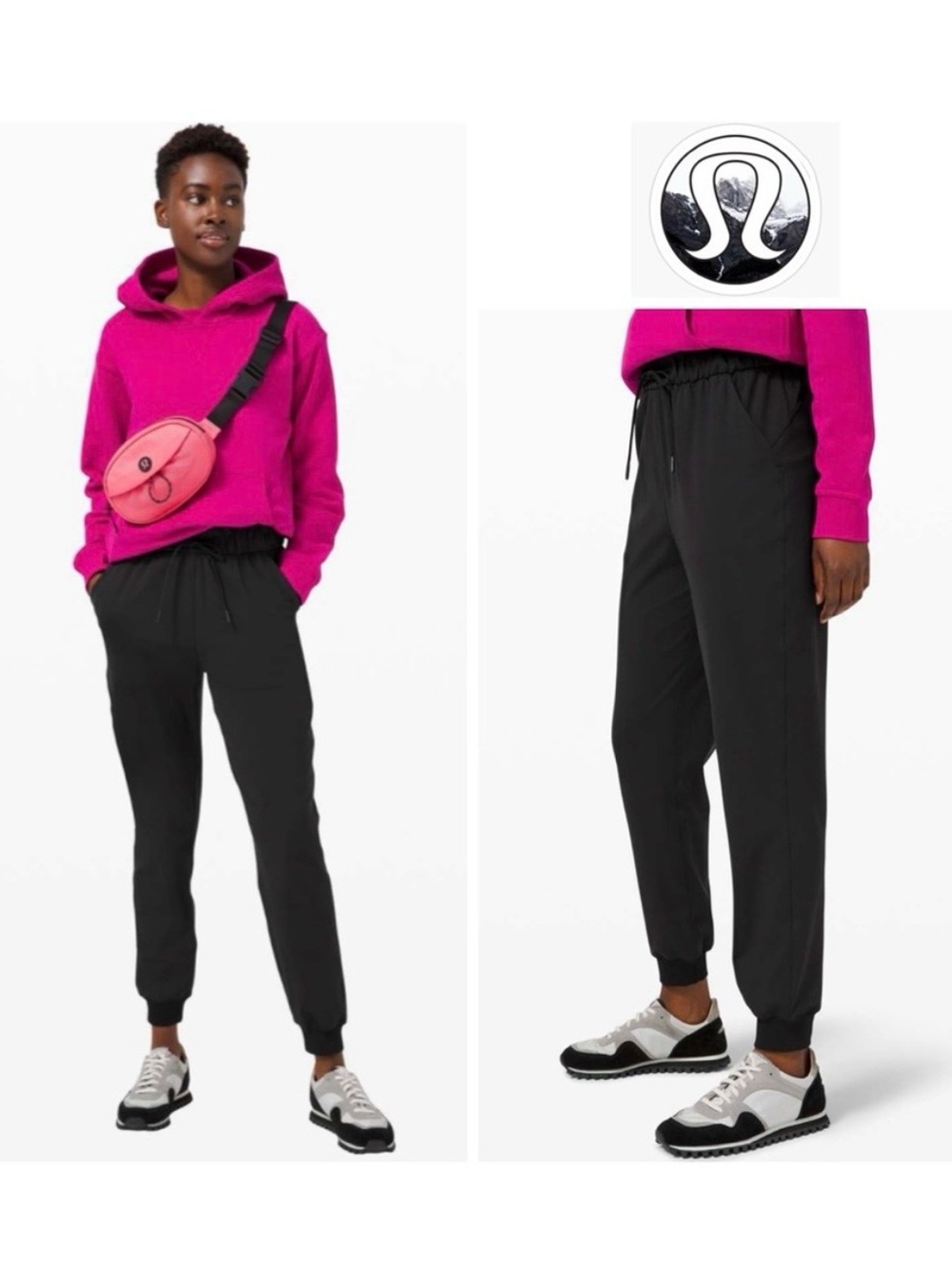 Lululemon Sz 4 Keep Moving Jogger in Black Luxtreme Material Size 4